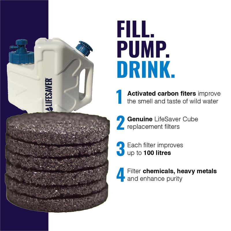 Load image into Gallery viewer, LifeSaver Cube Activated Carbon Filters (6 pack)